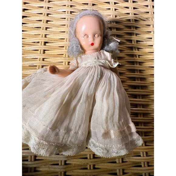 Vintage 40's Plastic Nancy Ann Story Book Doll AS IS TLC 5" - Picture 6 of 15